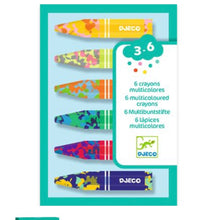 Load image into Gallery viewer, 6 Multicoloured Flower Crayons