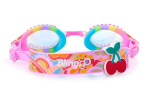 Rainbow swirl glitter goggles