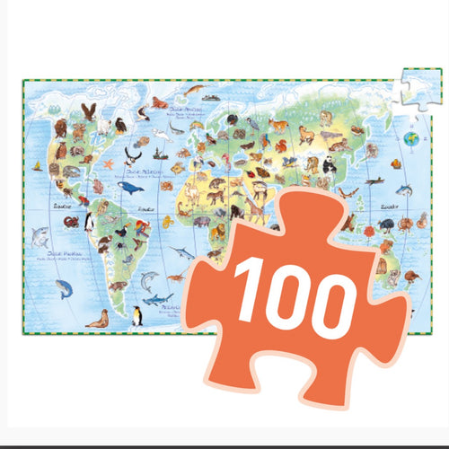World animals 100 piece observation puzzle & booklet