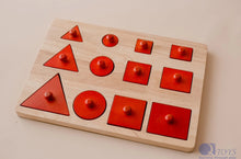 Load image into Gallery viewer, Toddler knob shape puzzle